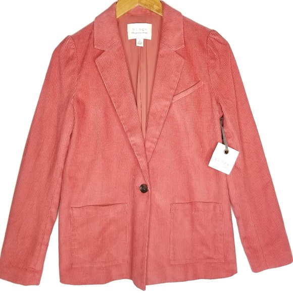 hinge Jackets & Blazers - NWT Hinge Pink Cedar Corduroy Blazer 100% Cotton S